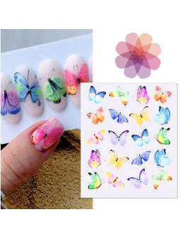 Stickers Papillons Pastel pour Ongles